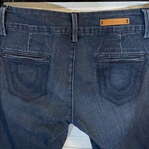True Religion Dark Denim Skinny Jeans Flat Pocket Size 28